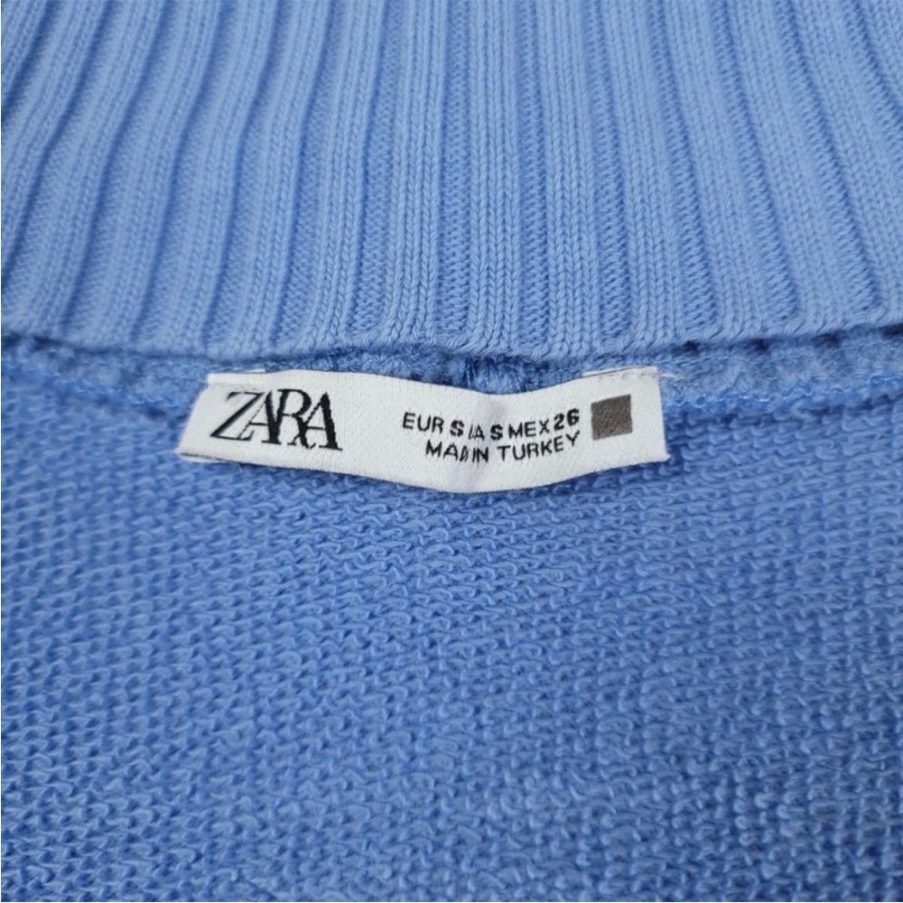 π« ZARA Cutout Ribbed Knit Turtleneck Collar Cropped Sweatshirt | S - Picture 4 of 9